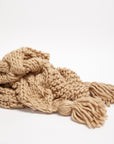 Oversized Chunky Cable Knit Scarf