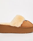 Women's Platform Designer Slipper Natural