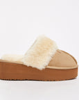 Women's Platform Designer Slipper Natural