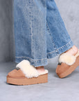 Women's Platform Designer Slipper Natural