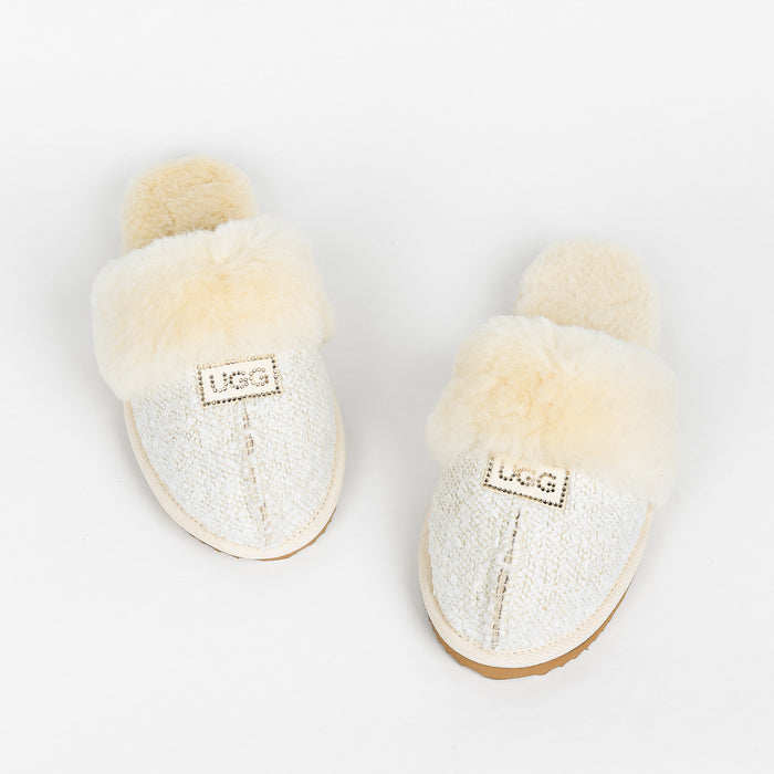 Women&#39;s Luxe Boucle Designer Slippers