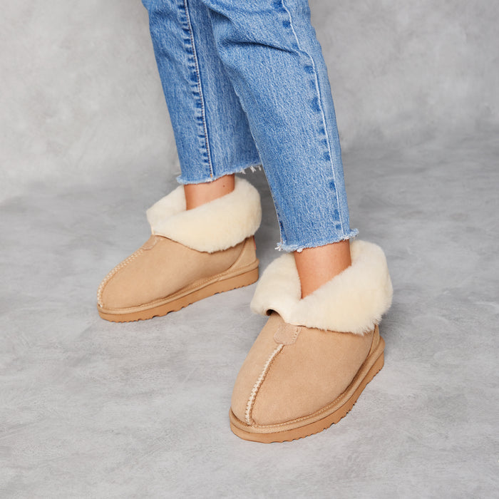 Women&#39;s Ankle Slipper Natural