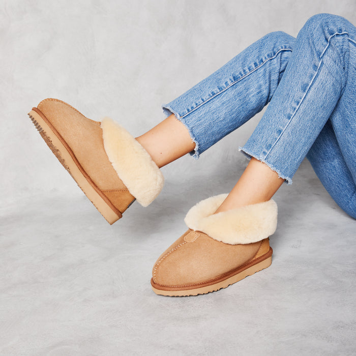 Women&#39;s Ankle Slipper Natural