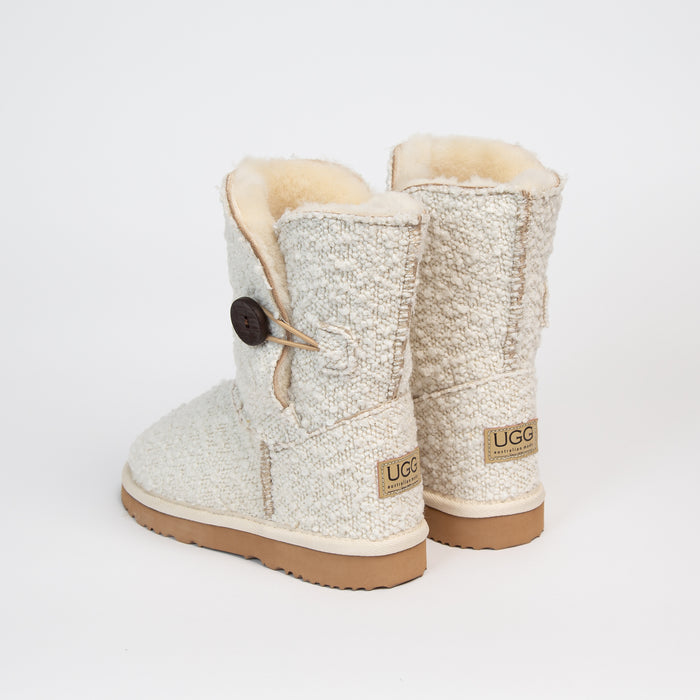 Women&#39;s Boucle Button Mid