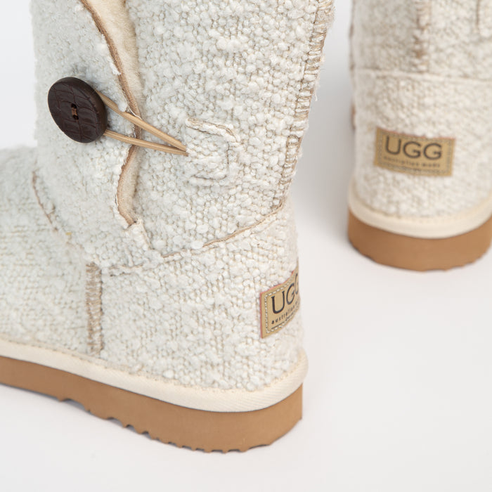 Women&#39;s Boucle Button Mid