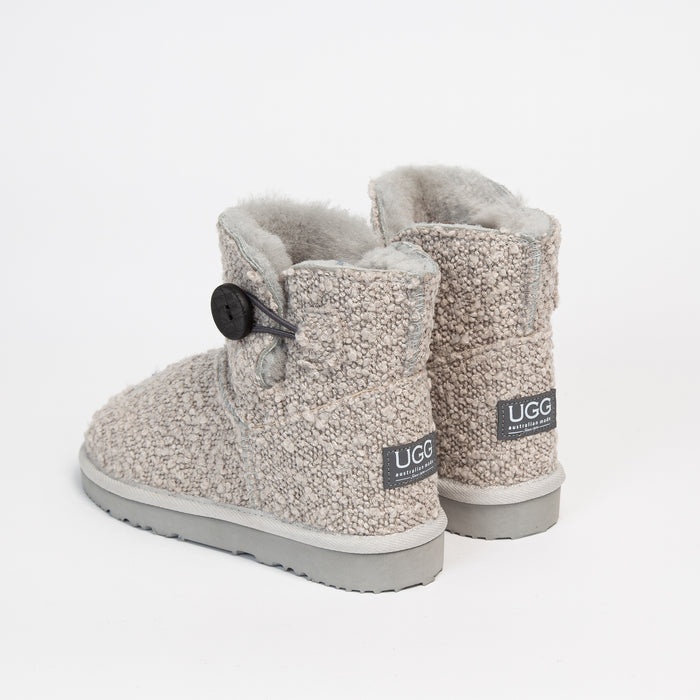 Women&#39;s Boucle Button Mini